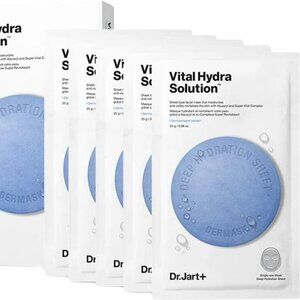 Lot of 2 - Dr. Jart+ Vital Hydra Solution Sheet Mask, 5 masks in each box - NEW